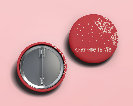 Création de badges par Omii pour Crayonne ta vie