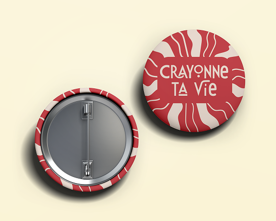 Création de badges par Omii pour Crayonne ta vie